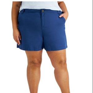 🆕 MID-RISE BLUE Comfort Stretch Shorts by: Style & Co / Size 18